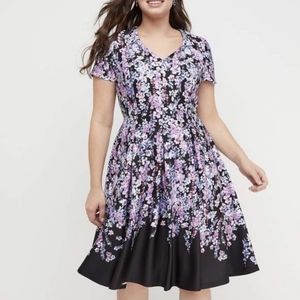 NWT Lane Bryant Floral Fit & Flare Dress